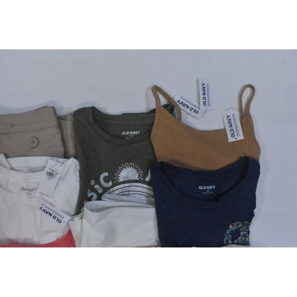 Old Navy Bulk Lot Of 14 Girls Size Medium 8 Mixed Season Tops Bottoms Shorts